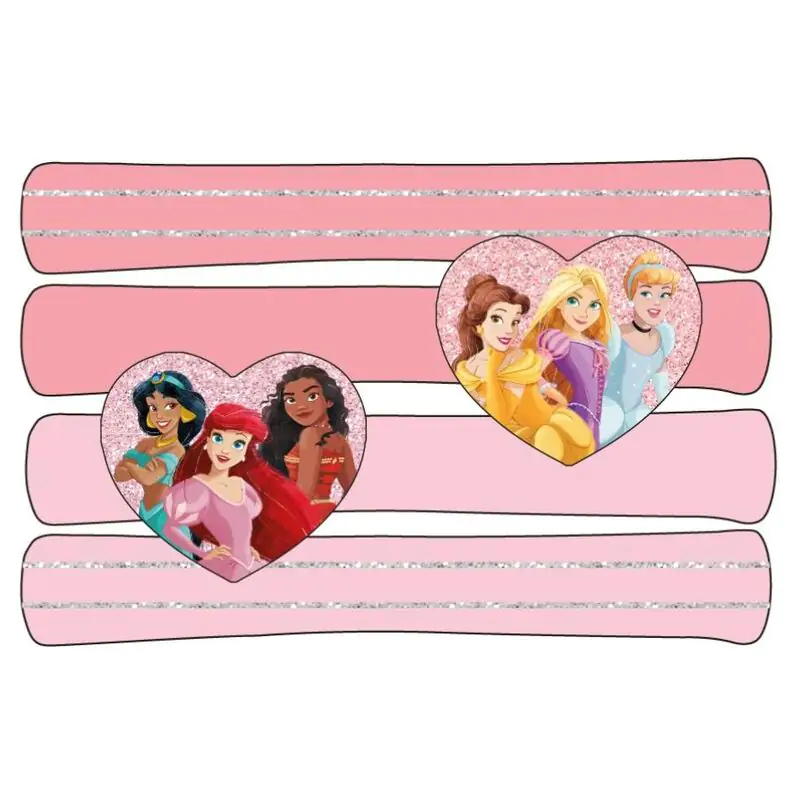 Disney Princess set mit 4 Haargummis scrunchies Produktfoto