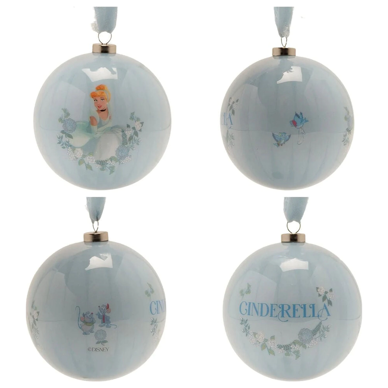 Disney Princess Set mit 7 Weihnachtsbaumkugeln Produktfoto