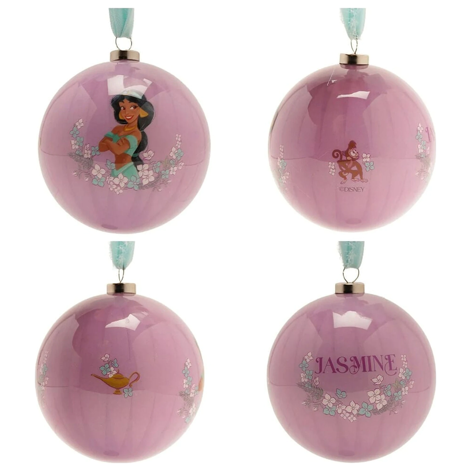 Disney Princess Set mit 7 Weihnachtsbaumkugeln Produktfoto