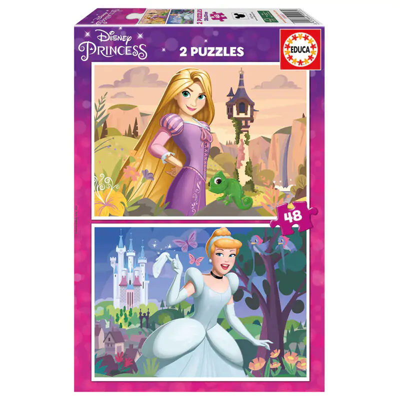 Disney Princess Rapunzel + Cinderella Puzzle 2x48St Produktfoto