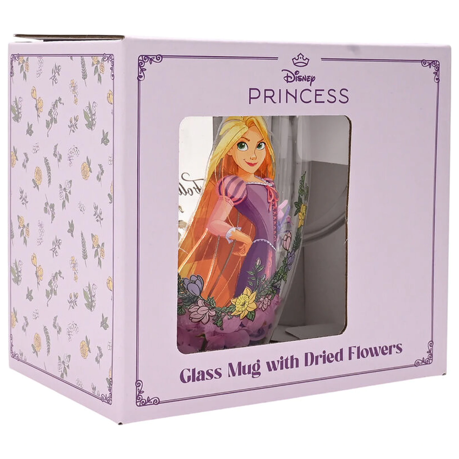Disney Princess Rapunzel Glas mit getrockneten Blumen 300 ml Produktfoto