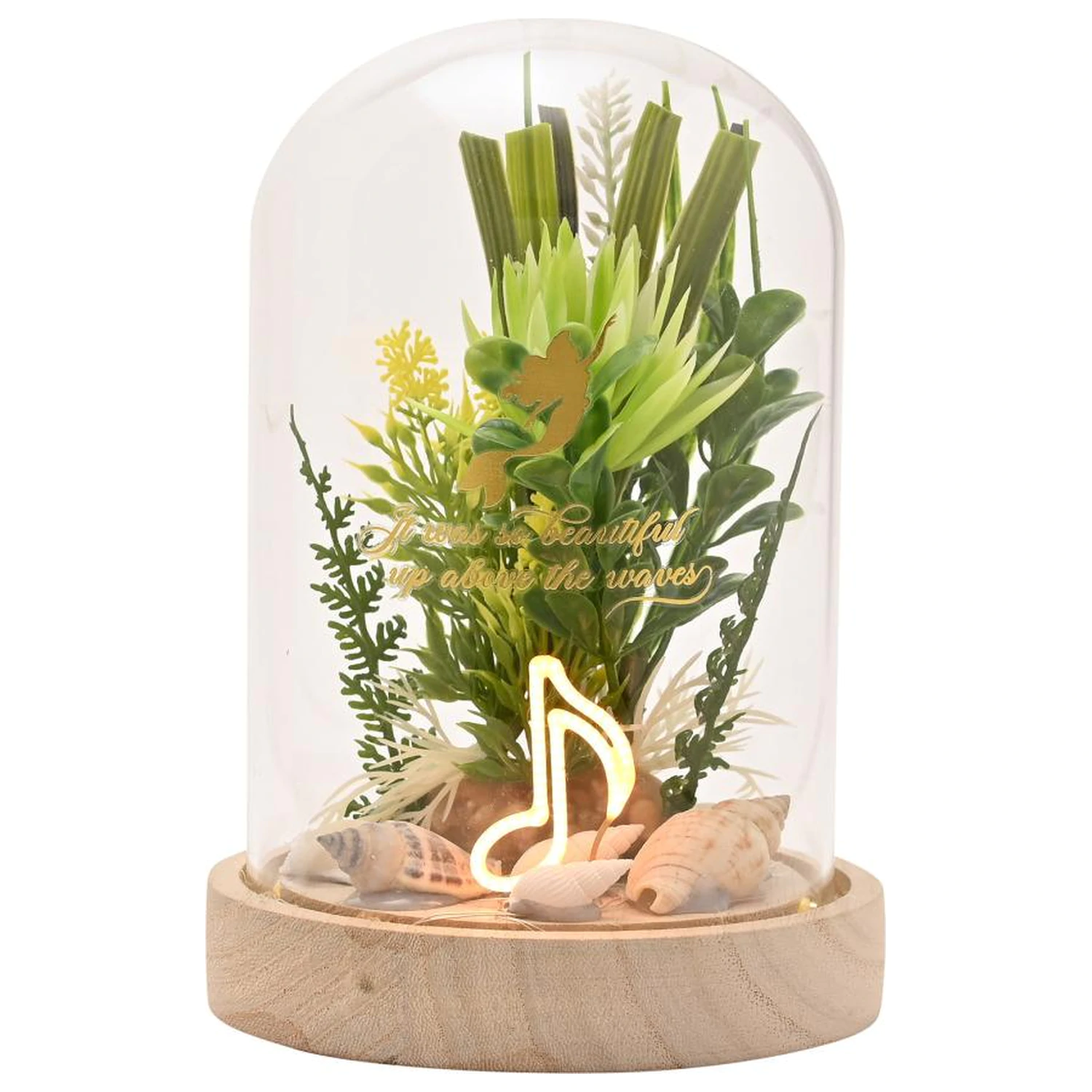 DISNEY PRINCESS Ariel Blumen Cloche mit einem Neonlicht Produktfoto