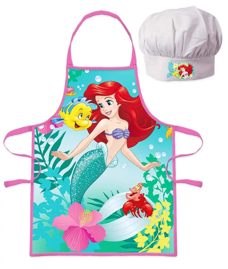 Disney Princesses Ariel Kinder Schürze 2-teiliges Set Produktfoto