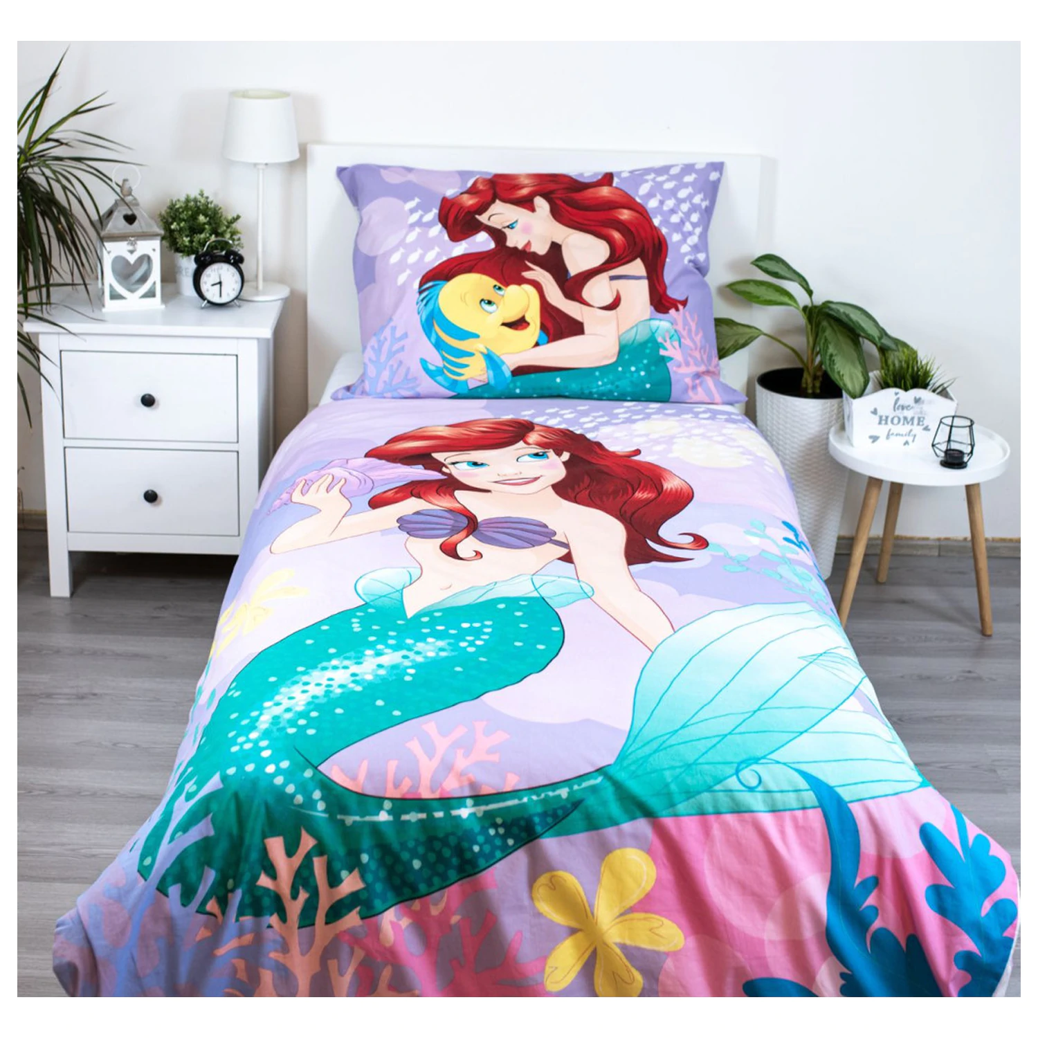 Disney Princess Ariel Pink Bettbezug Produktfoto