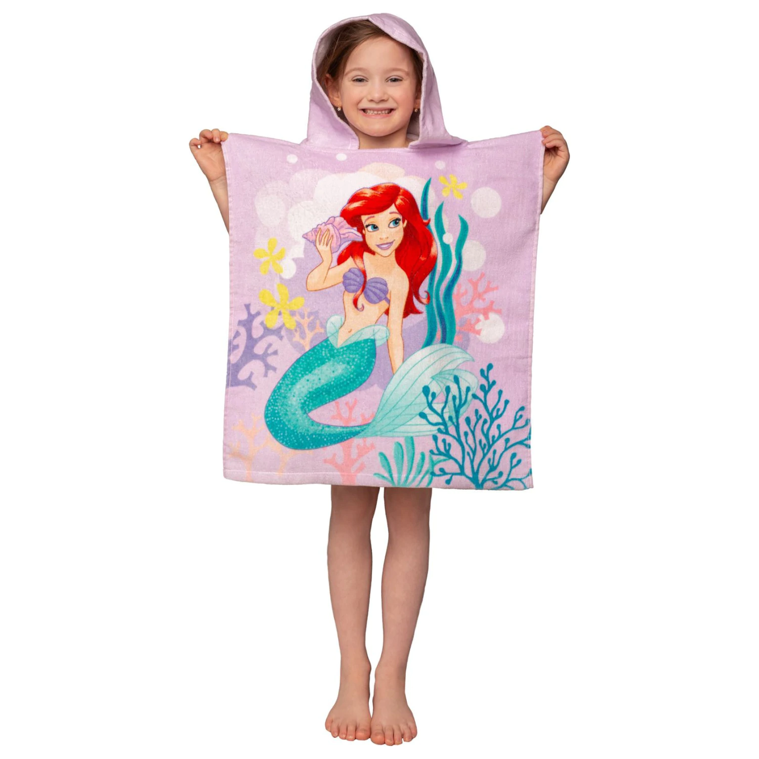 Disney Princess Ariel Pink Handtuch Poncho Produktfoto
