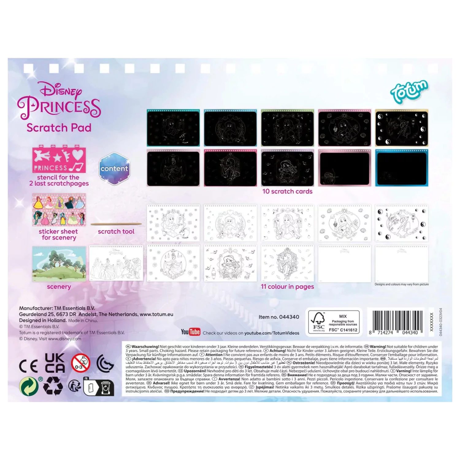 Disney Princess Beauty Kratzkunst-Set und Aktivitäten-Set Produktfoto
