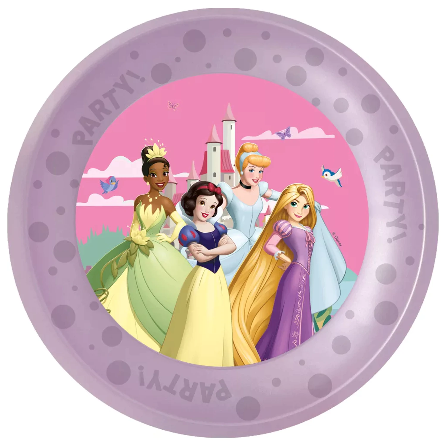 Disney Princess Create Your World micro premium Plastik Teller 4er Set 21 cm Produktfoto