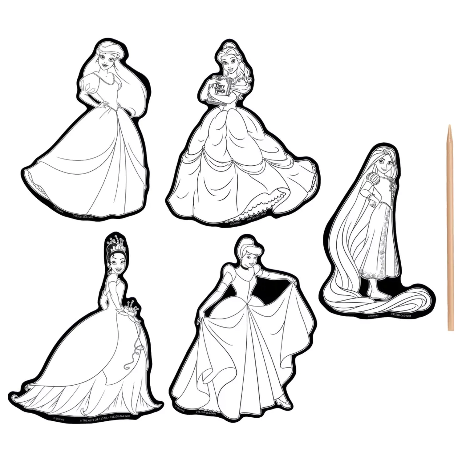 Disney Princess Fairytale Kratzkunst-Aufkleber 5 St. Produktfoto