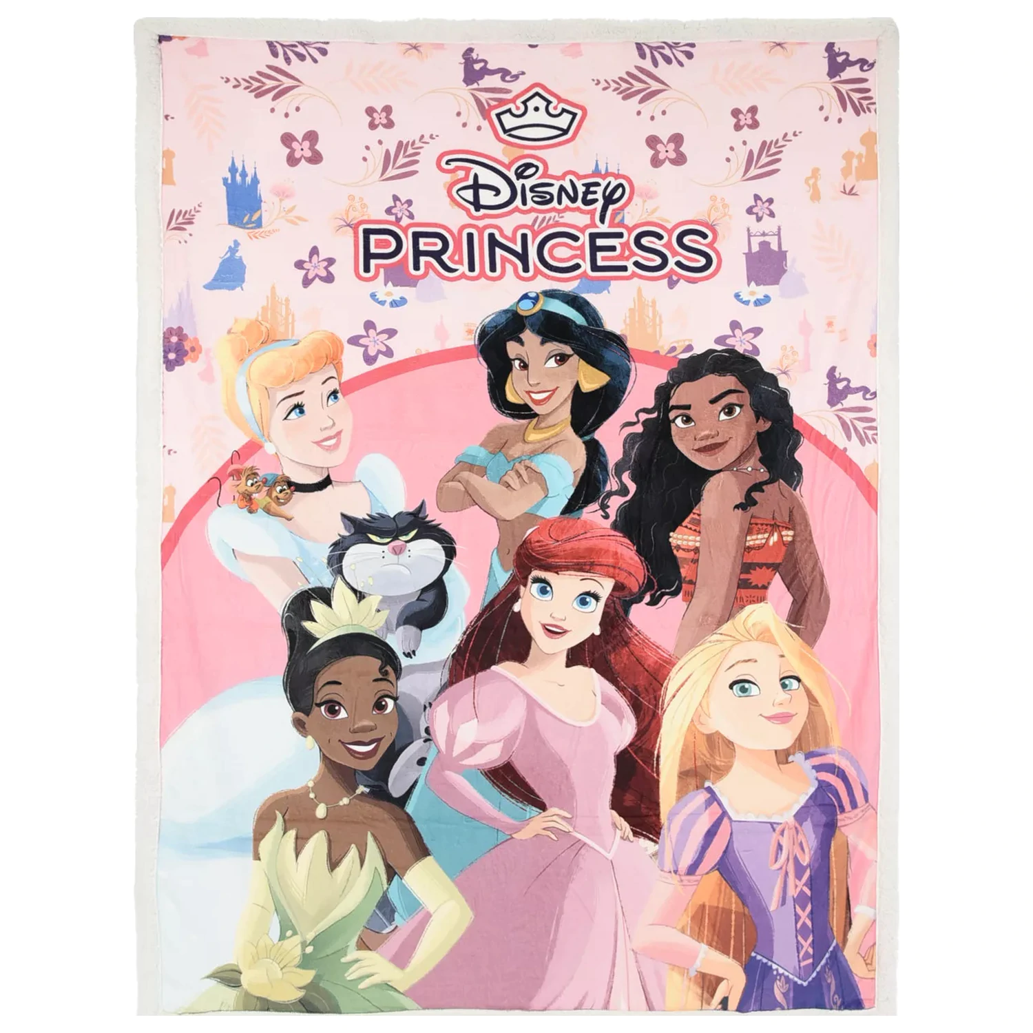 Disney Princess Floral Fantasy Sherpa-Decke 140x190 cm Produktfoto
