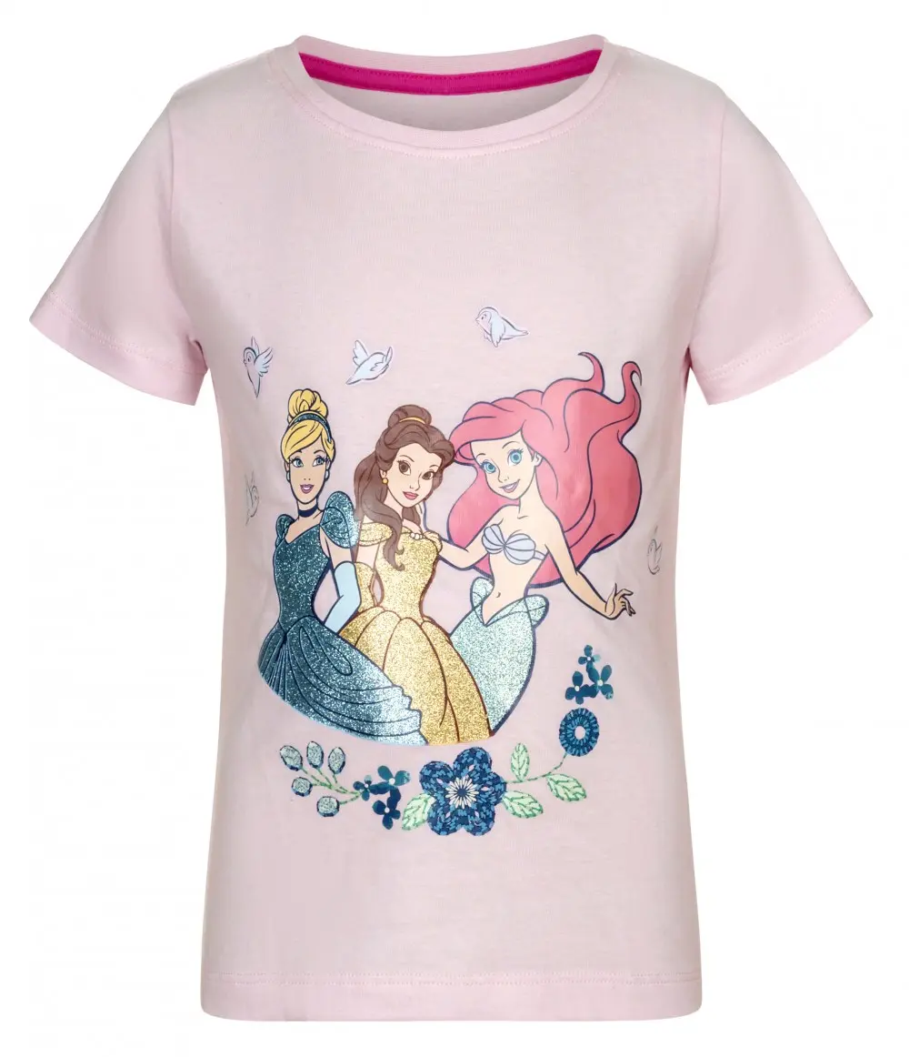 Disney Princesses Kinder Kurzarm T-Shirt Oberteil Produktfoto