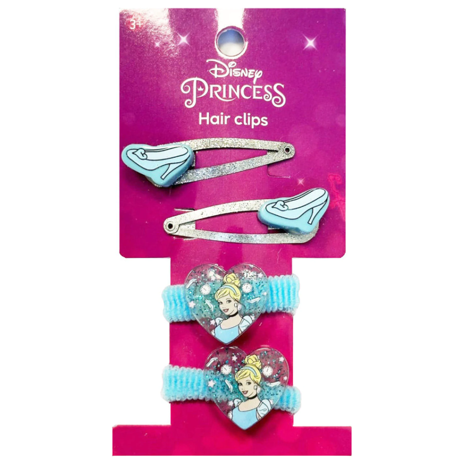 Disney Princesses, Cinderella Glam Haarklammer und Haargummi Set aus 6 Produktfoto