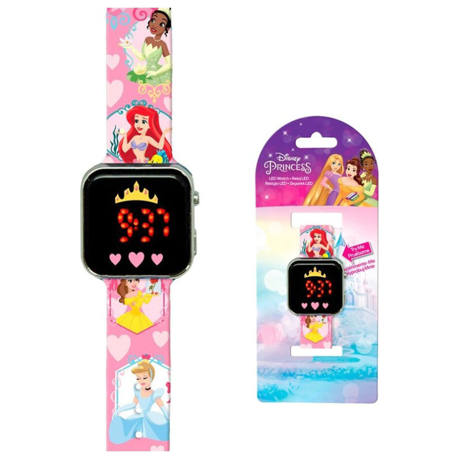 Disney Princess Herz Digital LED Armbanduhr Produktfoto