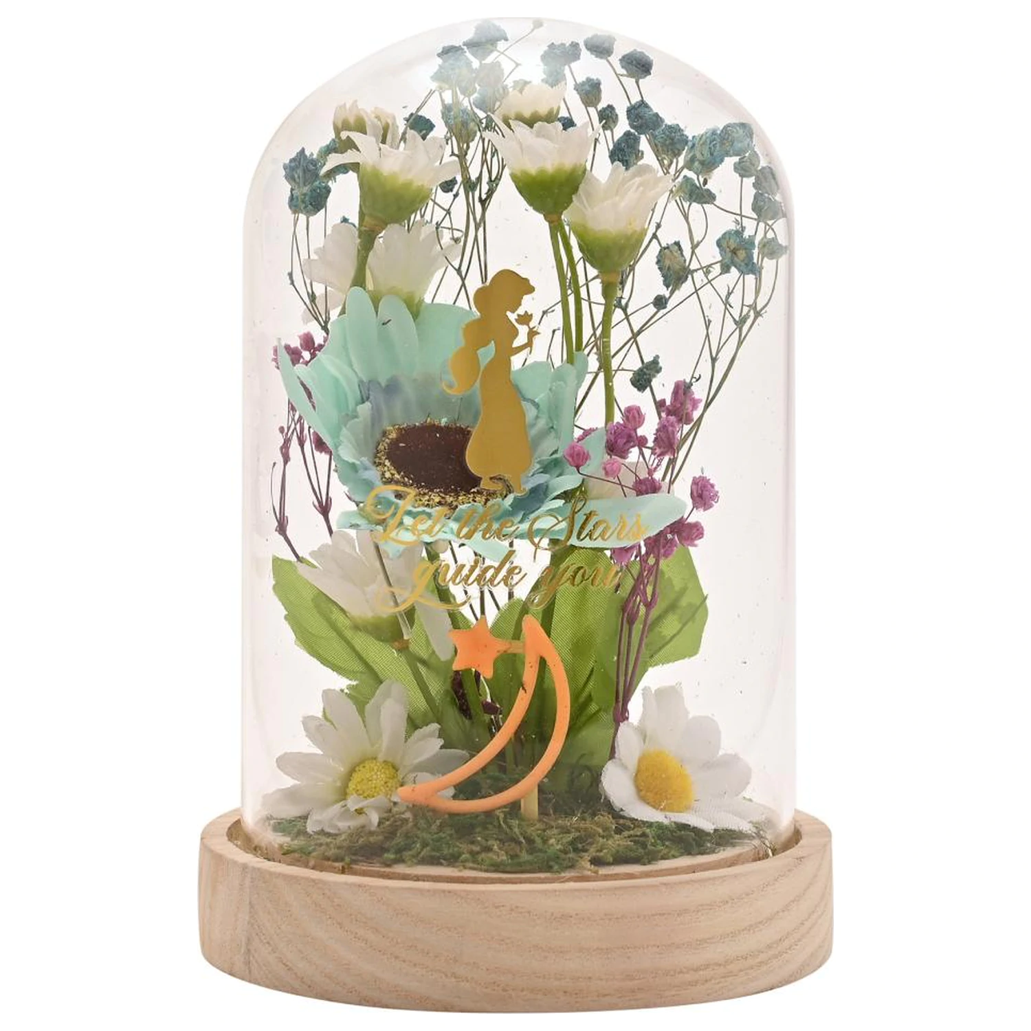 Disney Princess Jasmine Blumen Cloche mit einem Neonlicht Produktfoto
