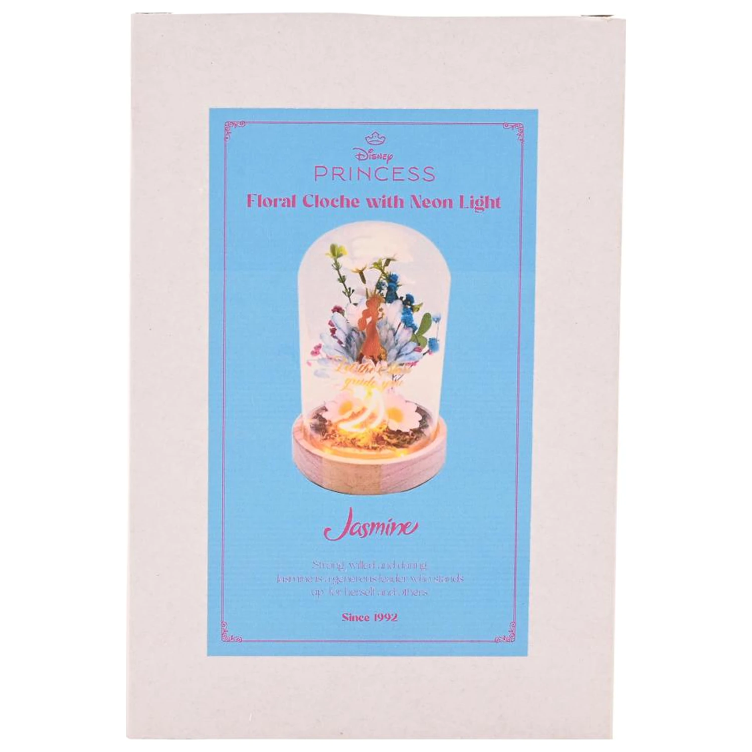 Disney Princess Jasmine Blumen Cloche mit einem Neonlicht Produktfoto