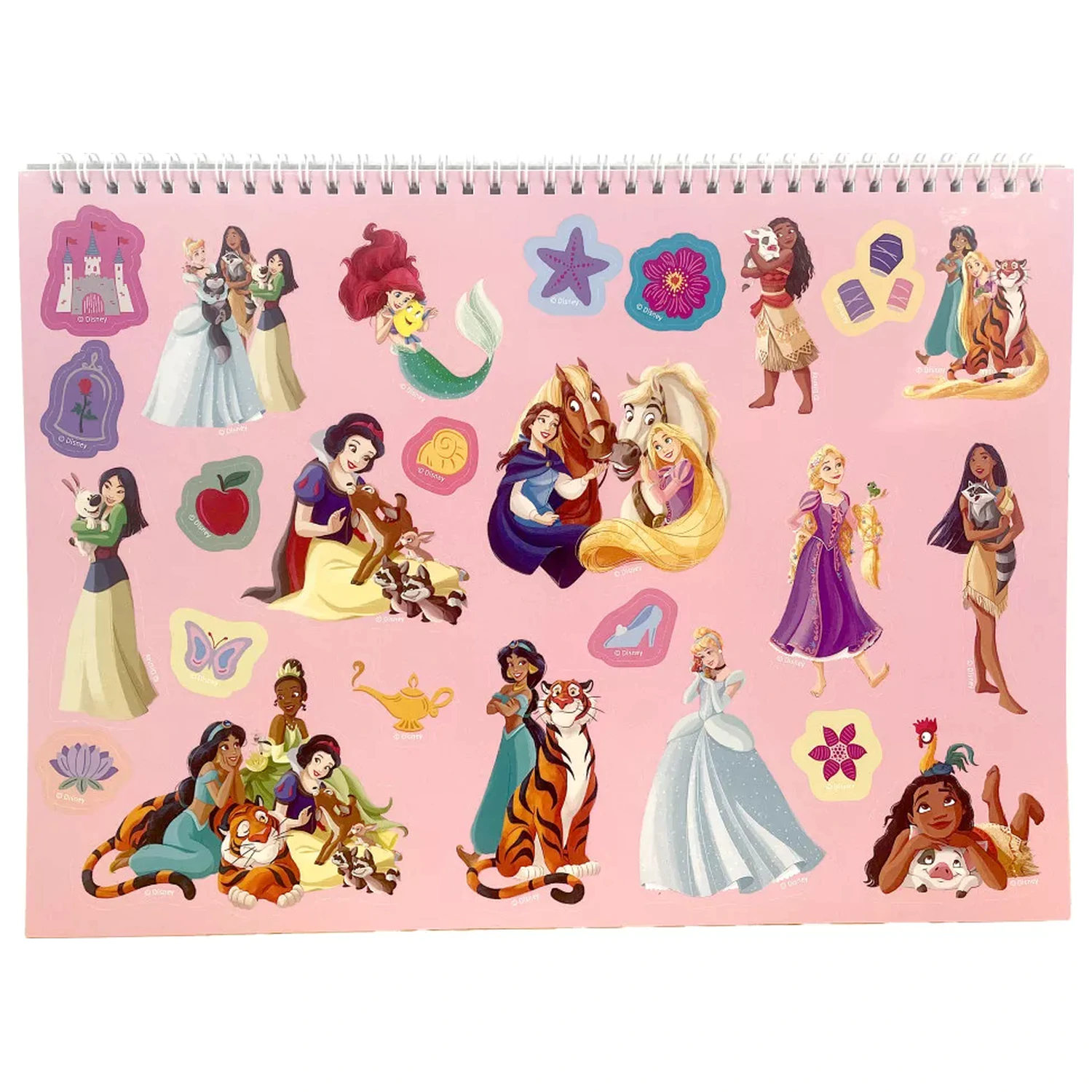 Disney Princesses Life A/4 Spiral-Skizzenblock, 40 Blatt mit Stickern Produktfoto