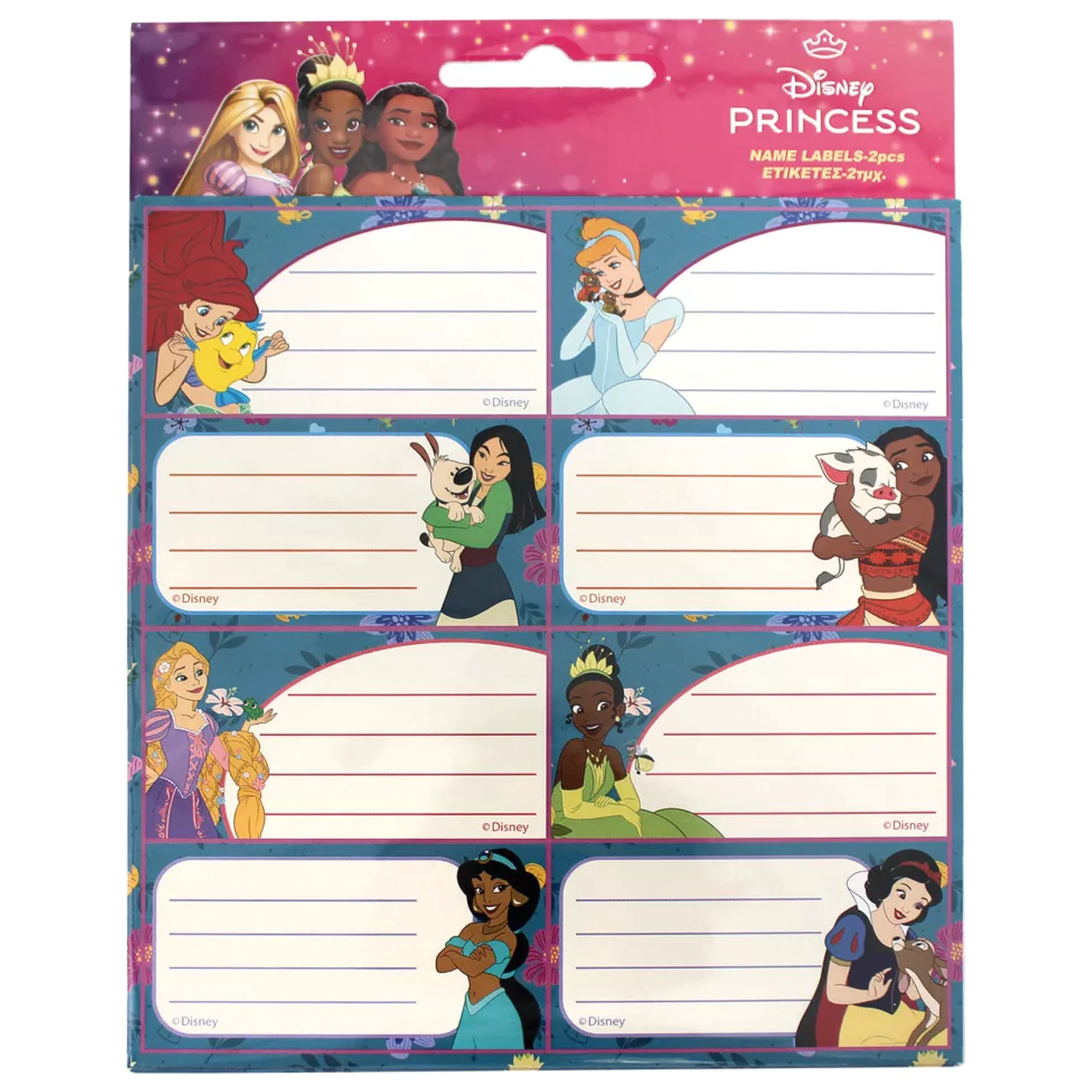 Disney Princess Life Notizbuchetikett, 16 Stück Produktfoto