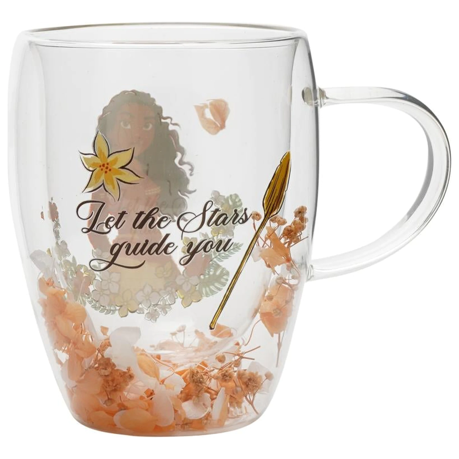 Disney Princess Moana Glas mit getrockneten Blumen 300 ml Produktfoto