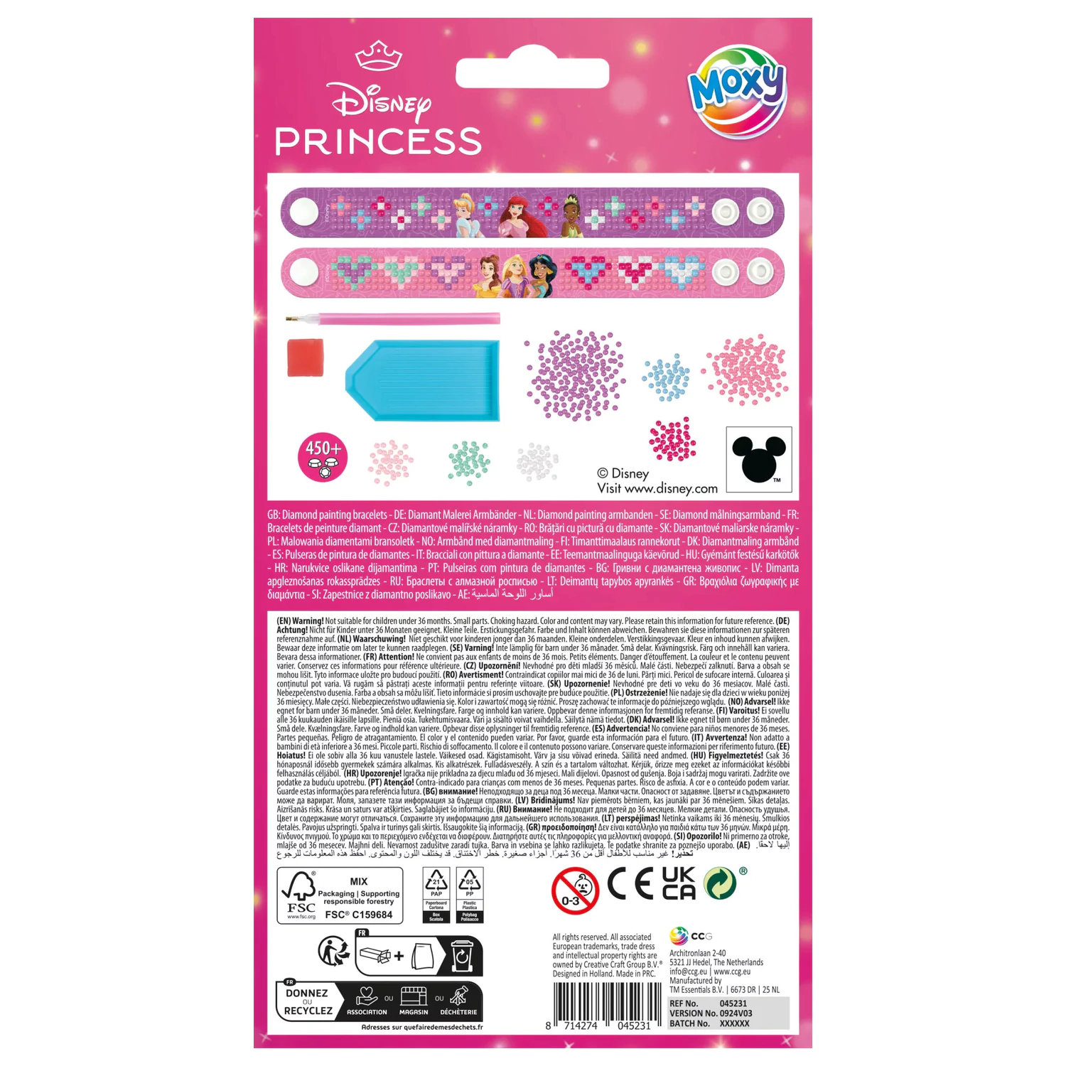 Disney Princess Moxy Diamond Dot Armband Set 2-teilig Produktfoto