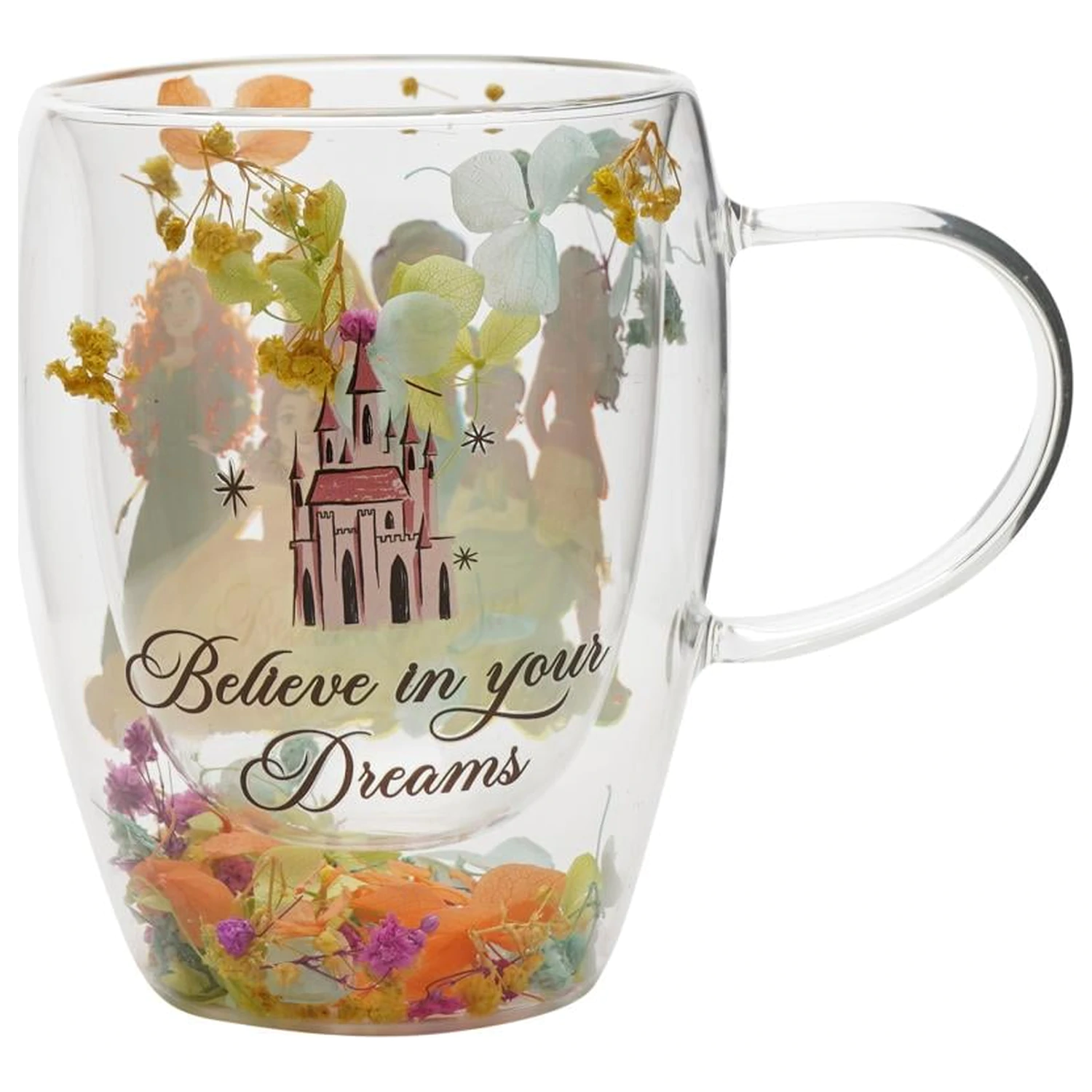 Disney Princess Princess Glas mit getrockneten Blumen 300 ml Produktfoto