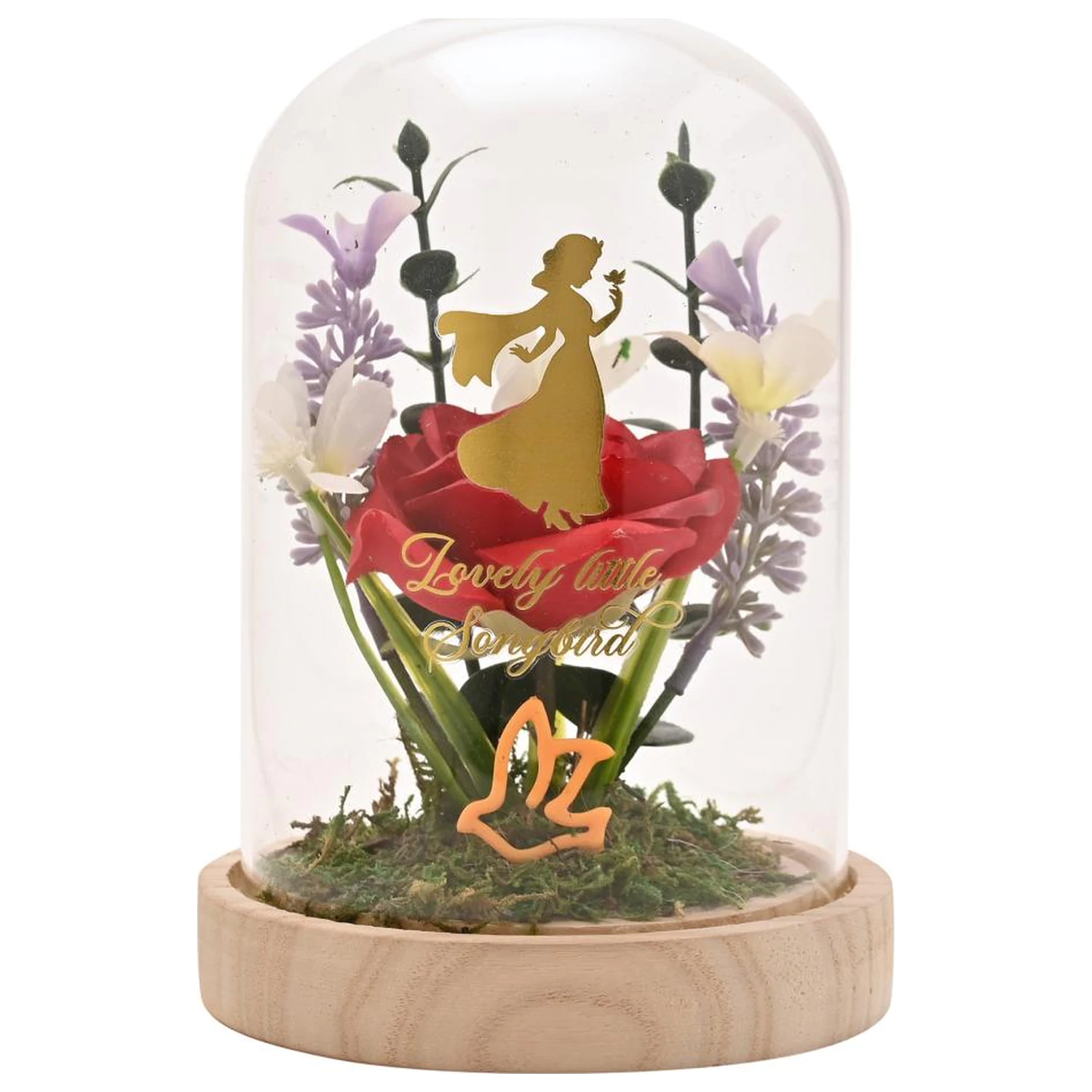 Disney Princess Snow White Blumen Cloche mit einer Neonlampe Produktfoto