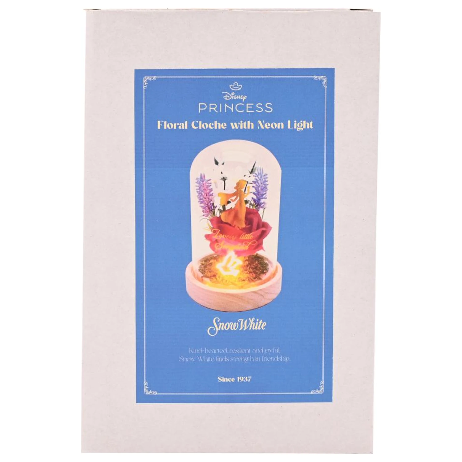 Disney Princess Snow White Blumen Cloche mit einer Neonlampe Produktfoto