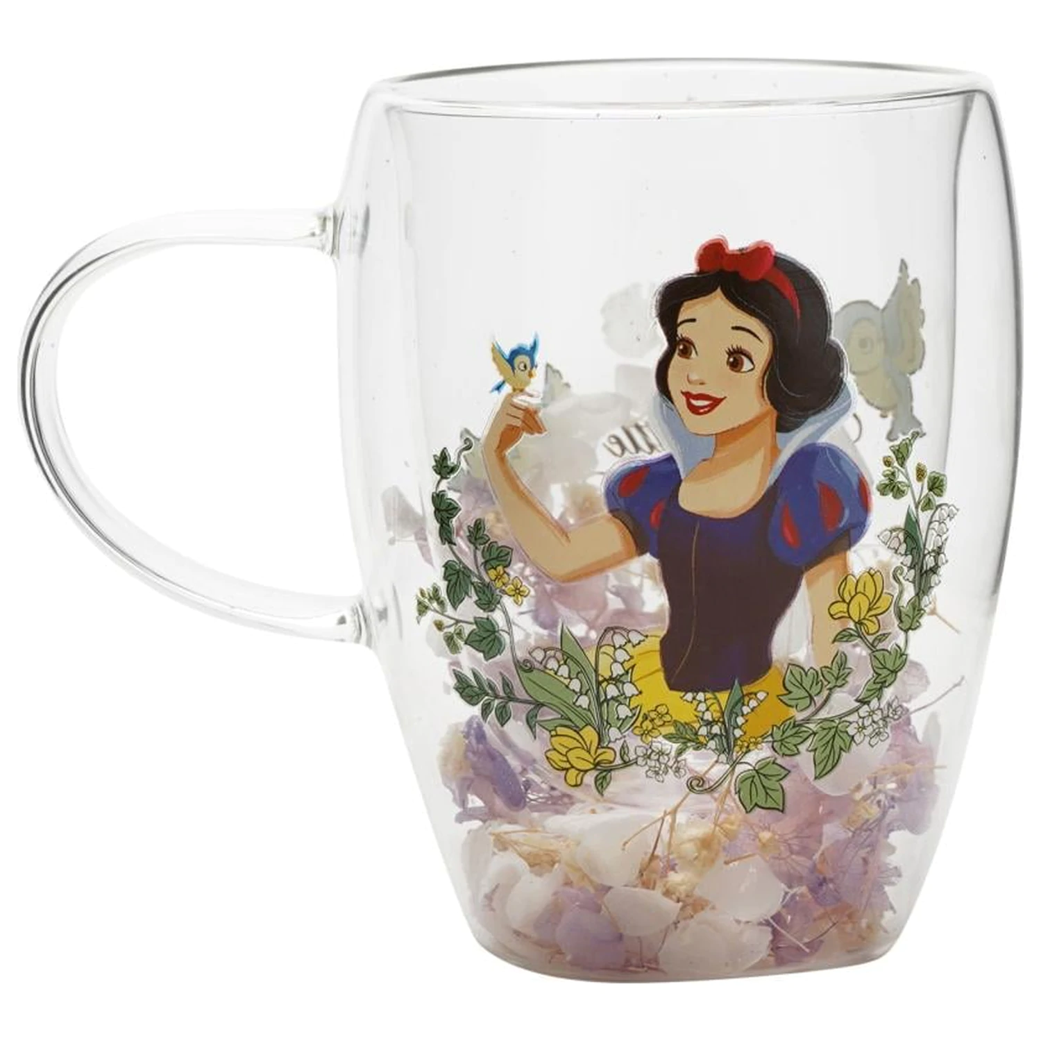 DISNEY PRINCESS Snow White Glas mit getrockneten Blumen 300ml Produktfoto