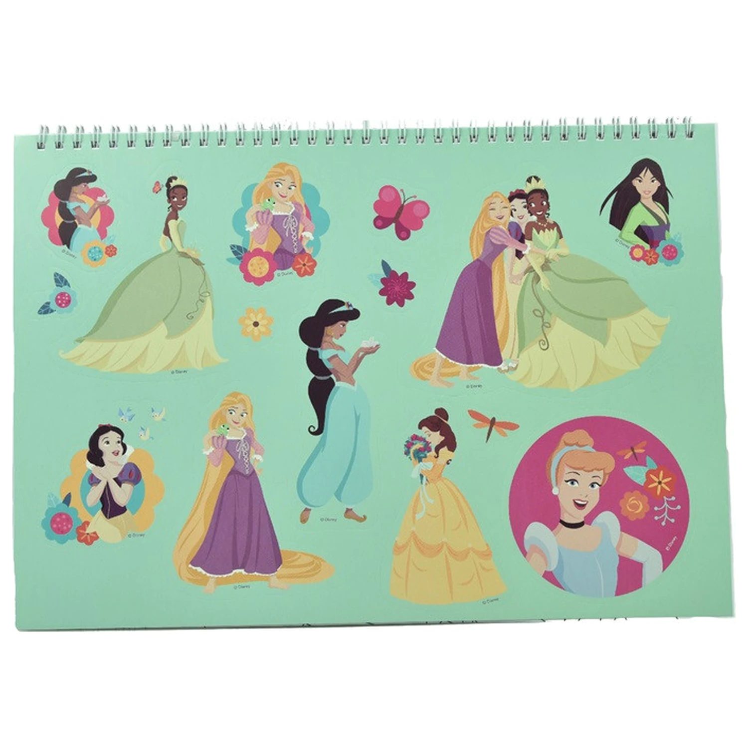 Disney Princess Spring A/4 Spiral Skizzenbuch 40 Blatt mit Stickern Produktfoto