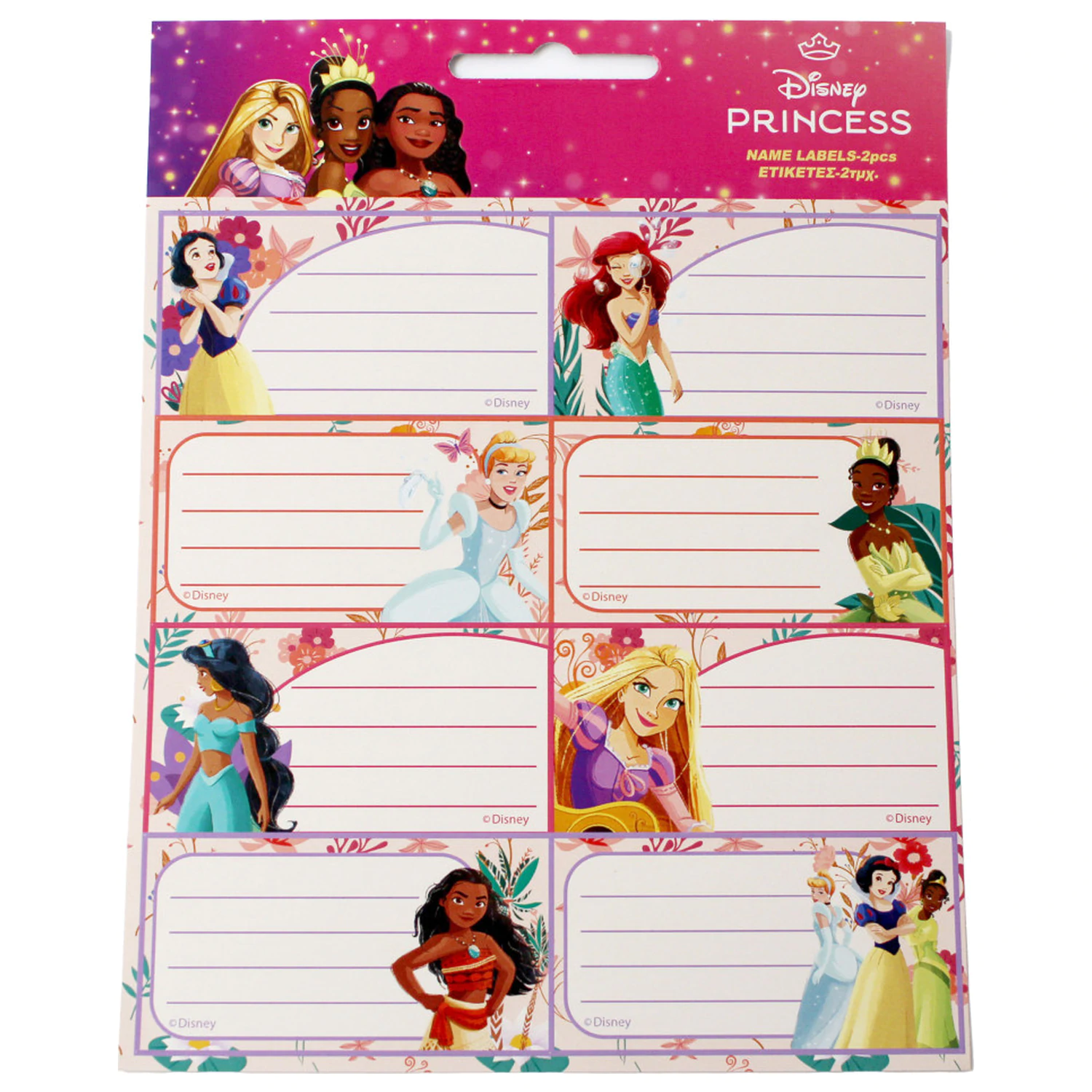Disney Princesses Spring Notizbuch Etikett 16 Stück Produktfoto