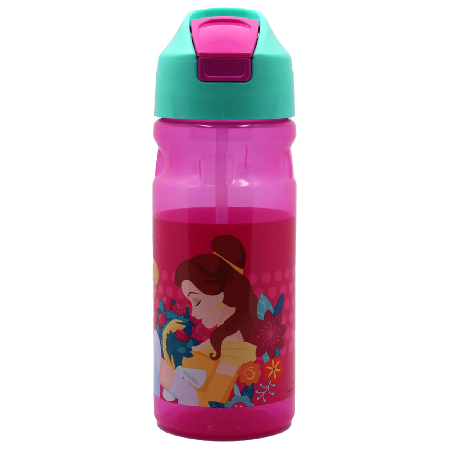 Disney Princesses Spring Plastik Trinkflasche mit Strohhalm 500 ml Produktfoto