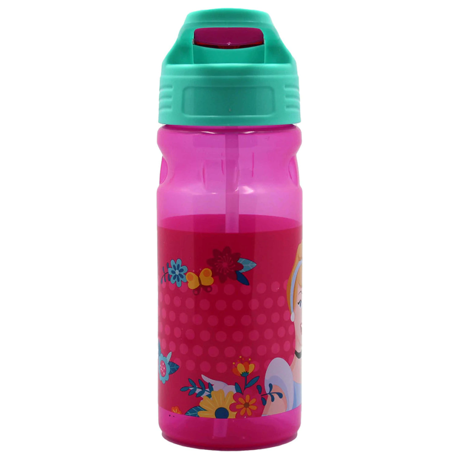 Disney Princesses Spring Plastik Trinkflasche mit Strohhalm 500 ml Produktfoto