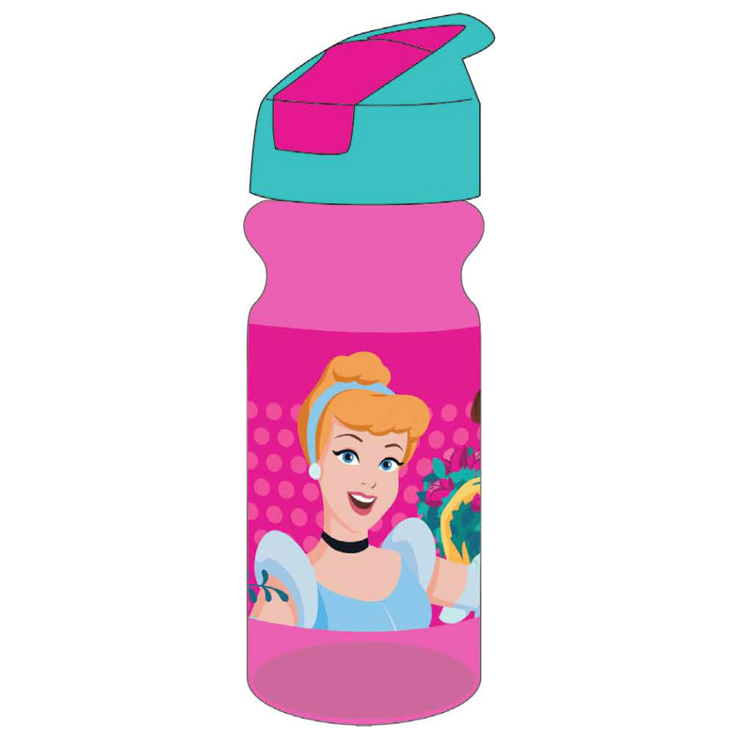 Disney Princesses Spring Plastik Trinkflasche mit Strohhalm 500 ml Produktfoto