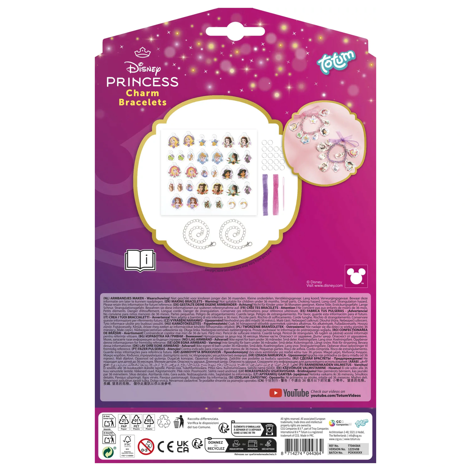 Disney Princess Totum Charm Armband Herstellungsset Produktfoto