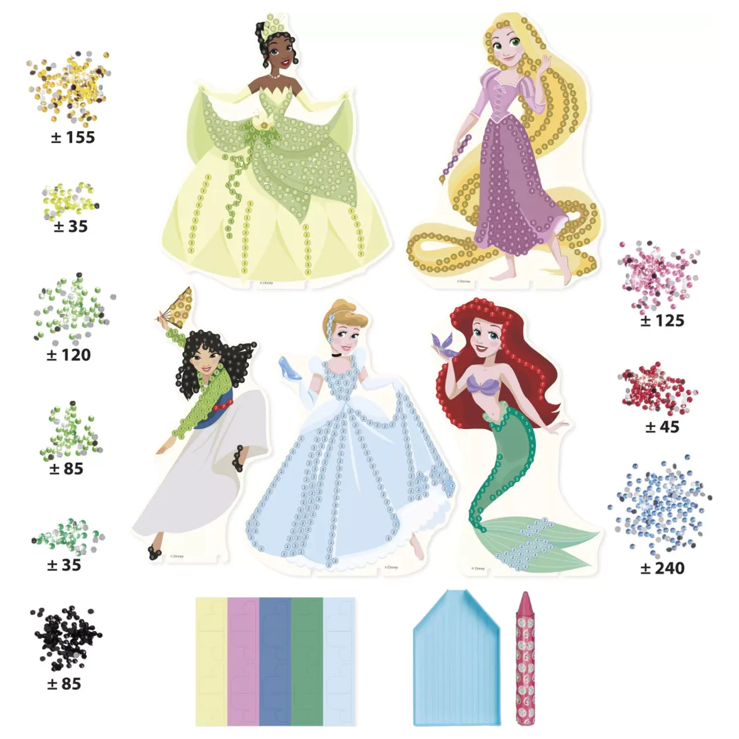 Disney Princess Totum Diamond Painting Set 5-teilig Produktfoto
