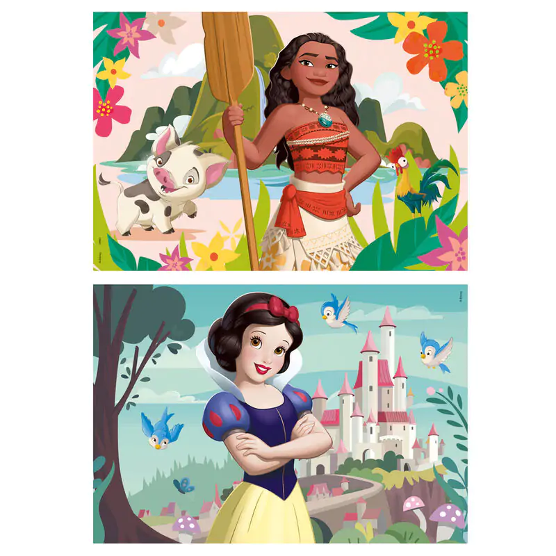Disney Princess Vaiana und Snow White Holzpuzzle  2x50St Produktfoto