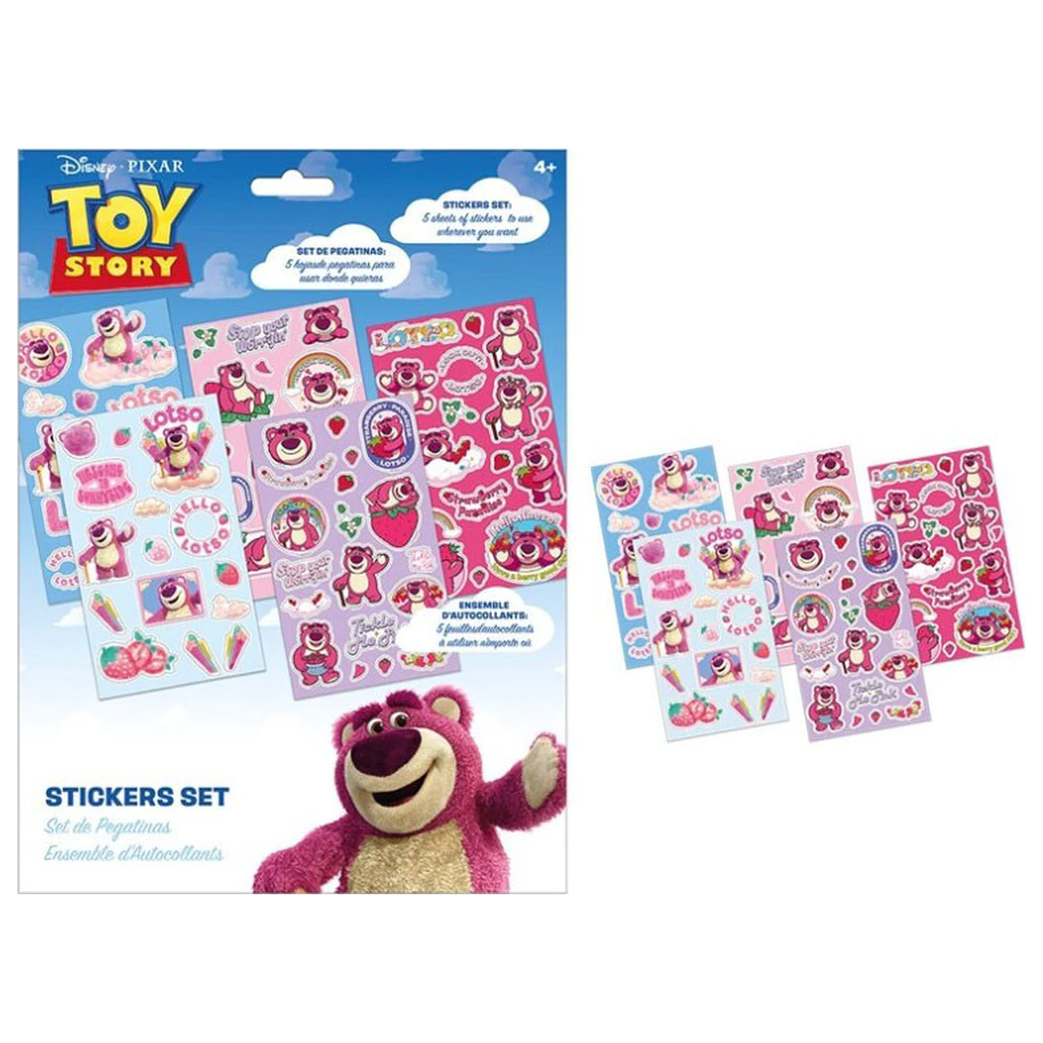 Disney Toy Story Lotso Strawberry Aufkleberset 5 Blatt Produktfoto