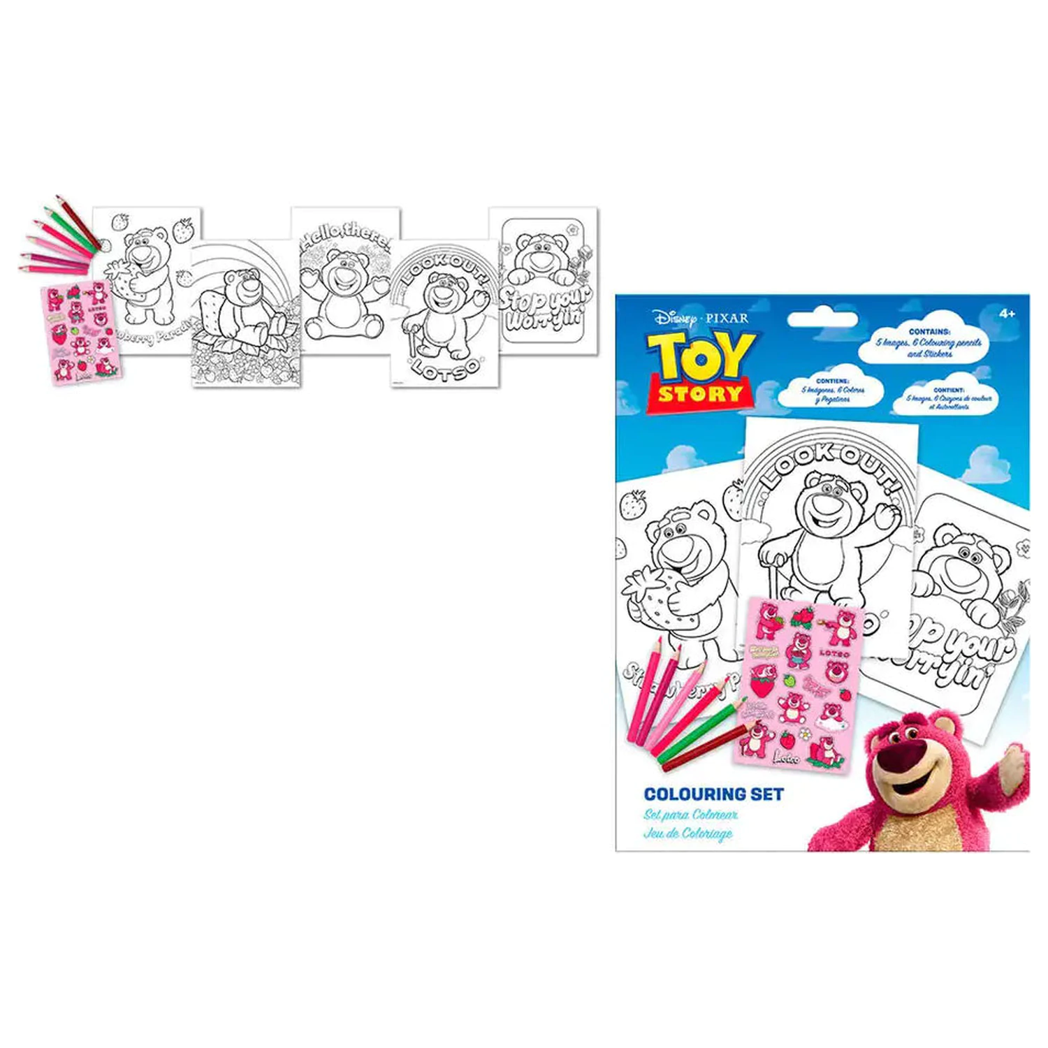 Disney Toy Story Lotso Strawberry Malset mit Stickern Produktfoto