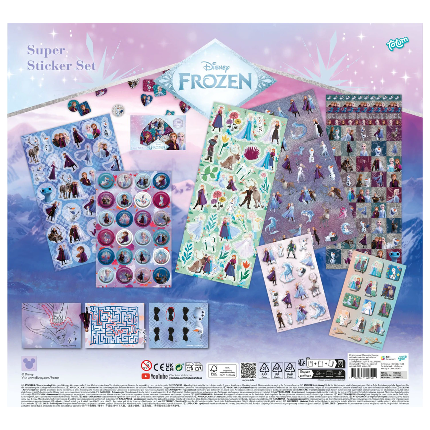 Disney Frozen Adventure Super Aufkleber-Set mit Spiel Produktfoto