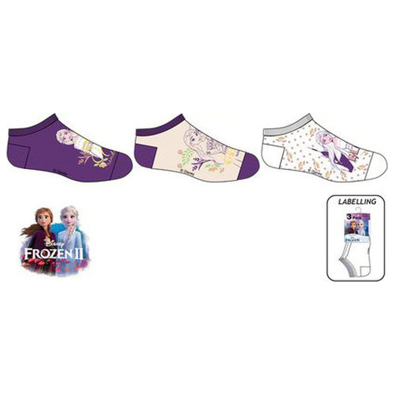 Disney Frozen Burgunder Kinder Geheim Socken 31/34 Produktfoto