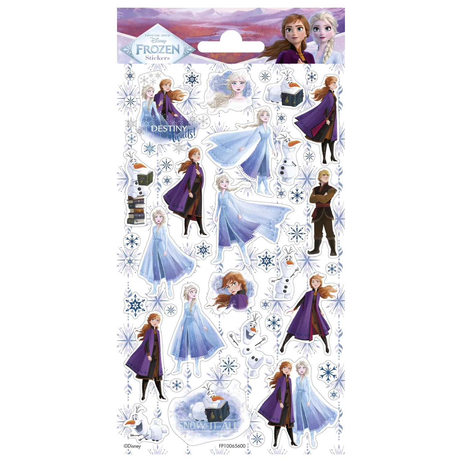 Disney Frozen Destiny Glitzer Aufkleber Produktfoto