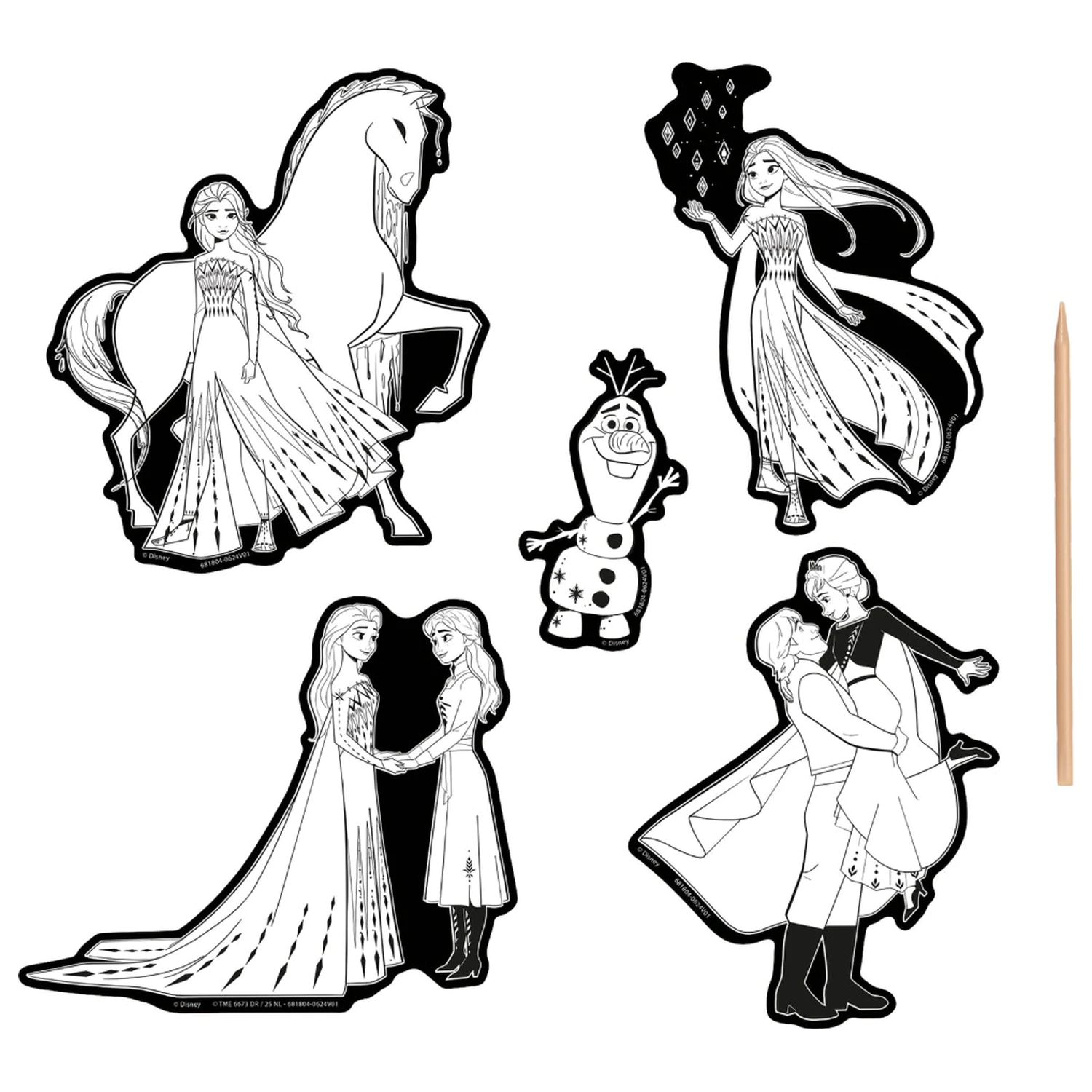 Disney Frozen Destiny Scratch Art Aufkleber Set Produktfoto