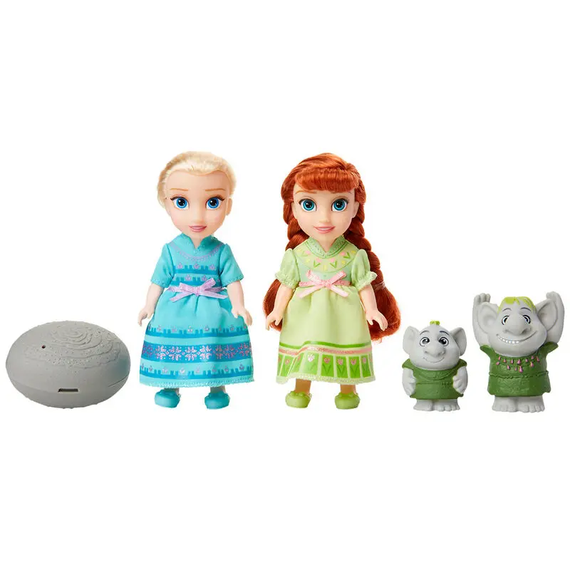 Disney Frozen Elsa + Anna + Trolls Puppe 15cm Produktfoto