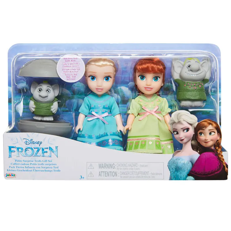 Disney Frozen Elsa + Anna + Trolls Puppe 15cm Produktfoto