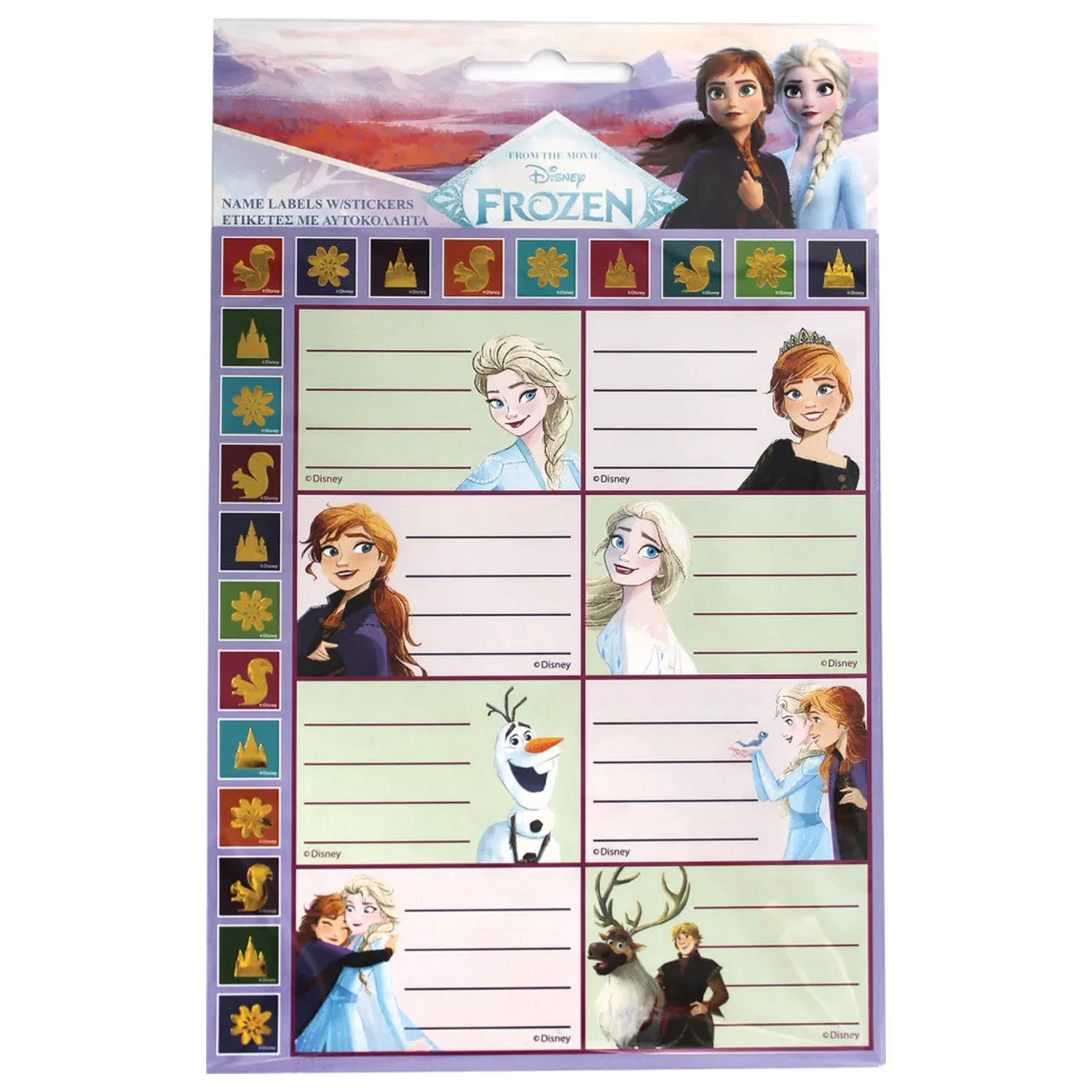 Disney Frozen Forever Notizbuchetiketten mit Aufklebern 16 Stck. Produktfoto