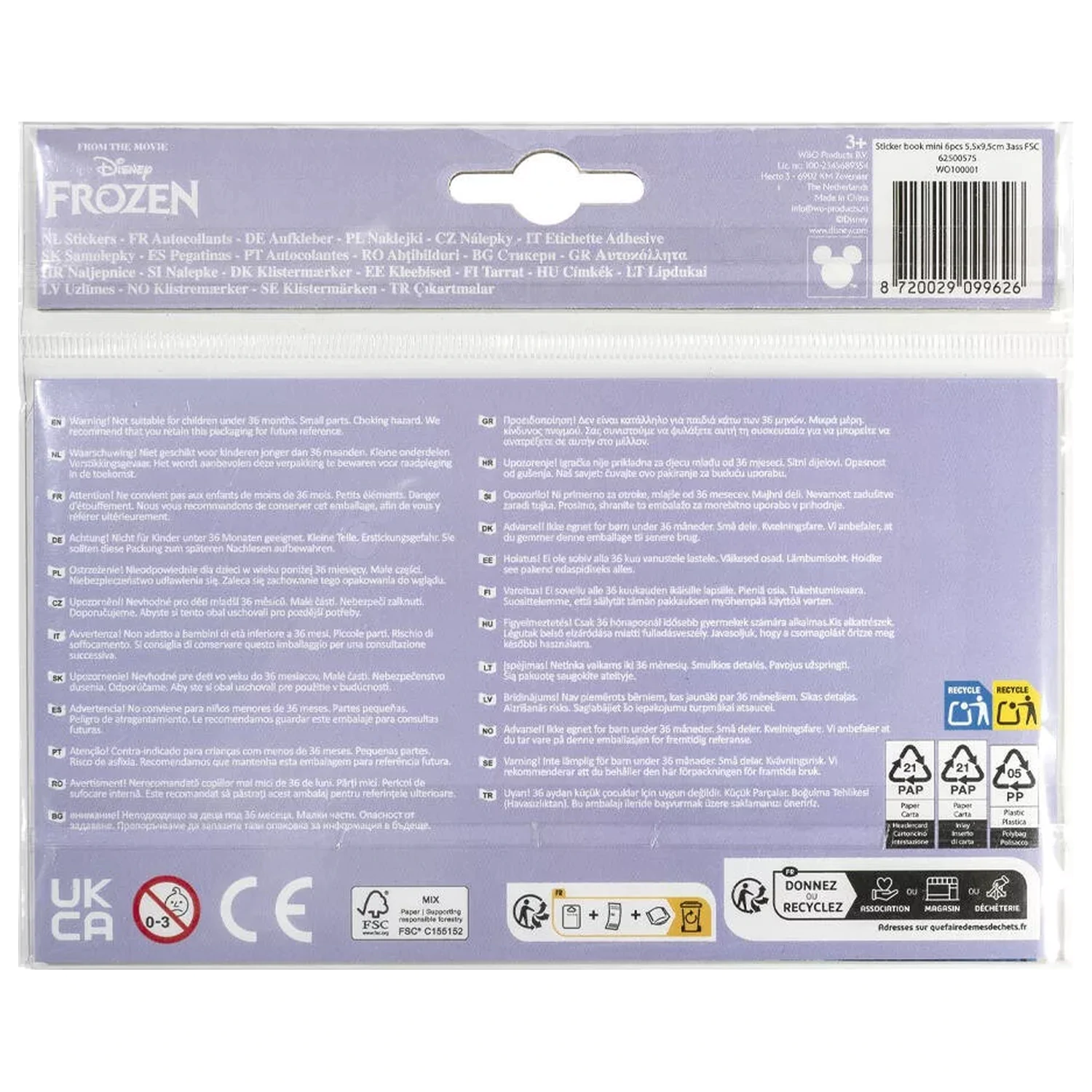 Disney Frozen Friends Mini Sticker Set 6-teilig Produktfoto
