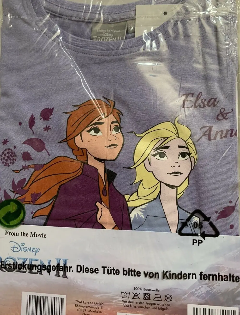 Disney Frozen Kinder Langarm-Oberteil Produktfoto