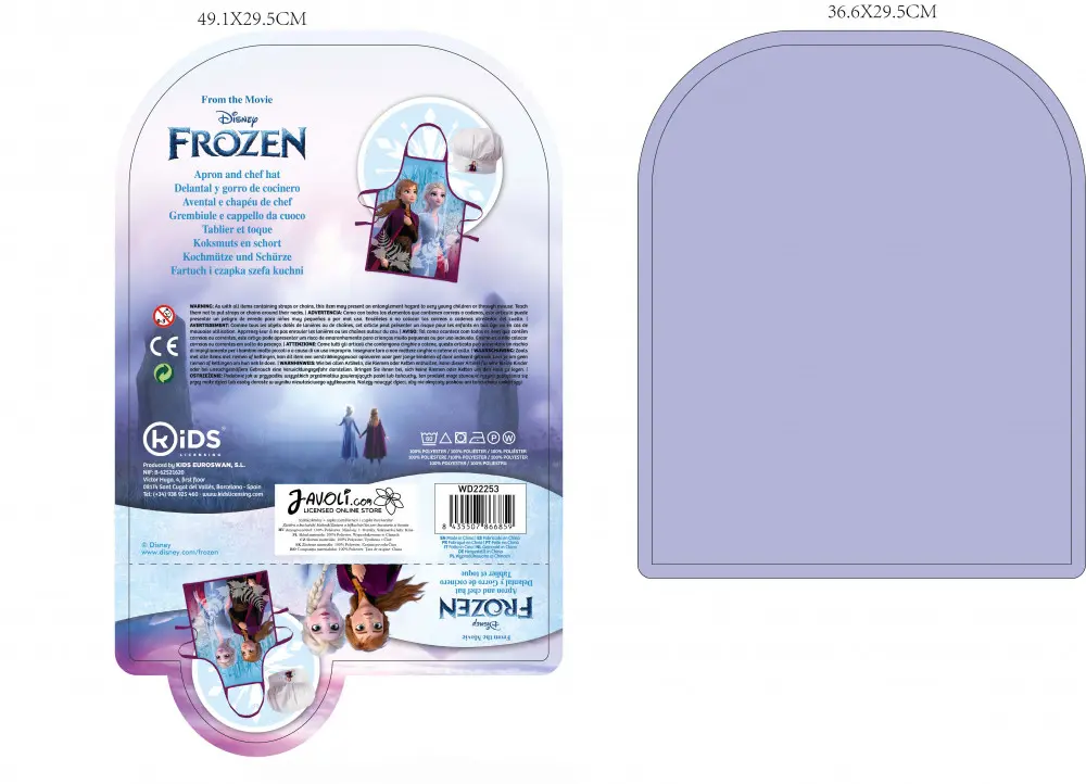 Disney Frozen Kinder Schürzen 2-teiliges Set Produktfoto