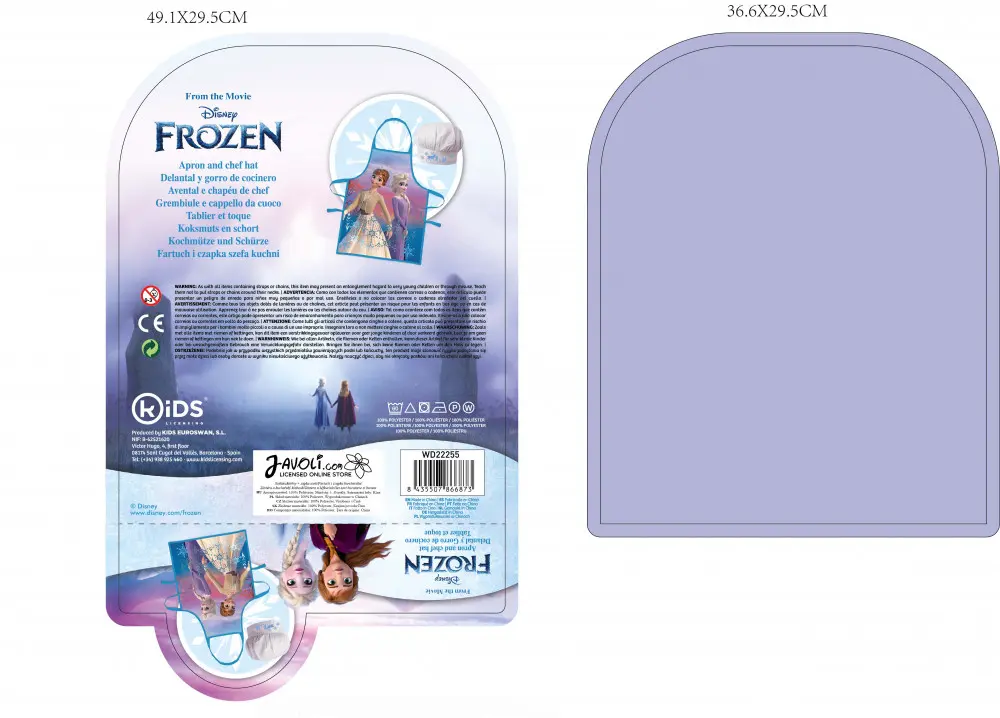 Disney Frozen Kinder Schürze 2-teiliges Set Produktfoto