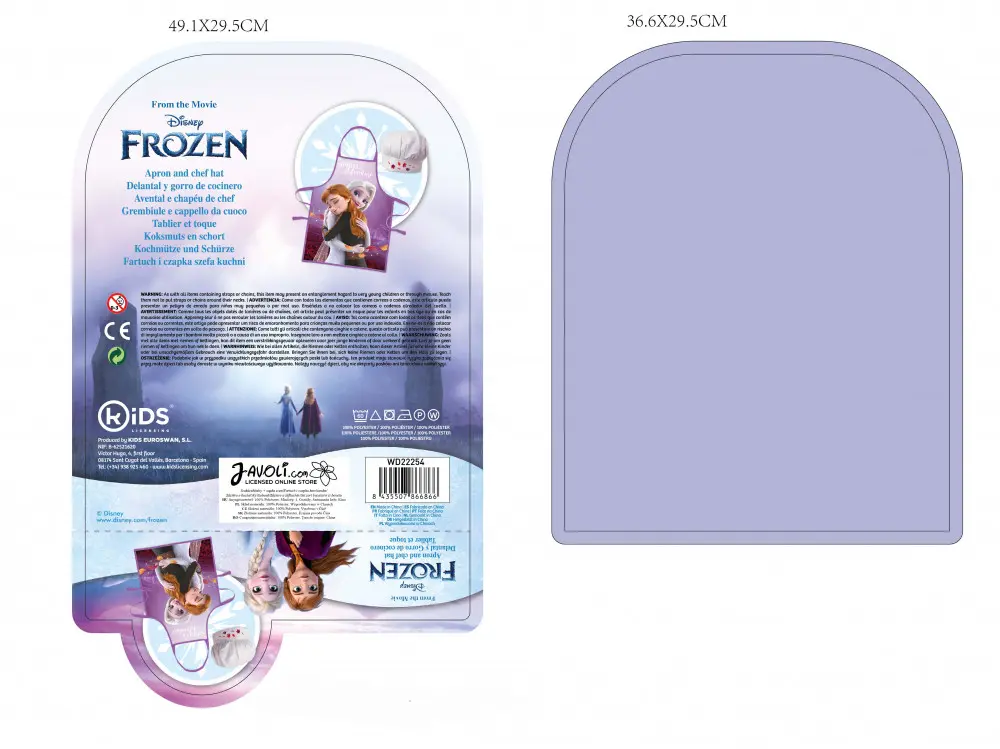 Disney Frozen Kinder Schürze 2-teiliges Set Produktfoto
