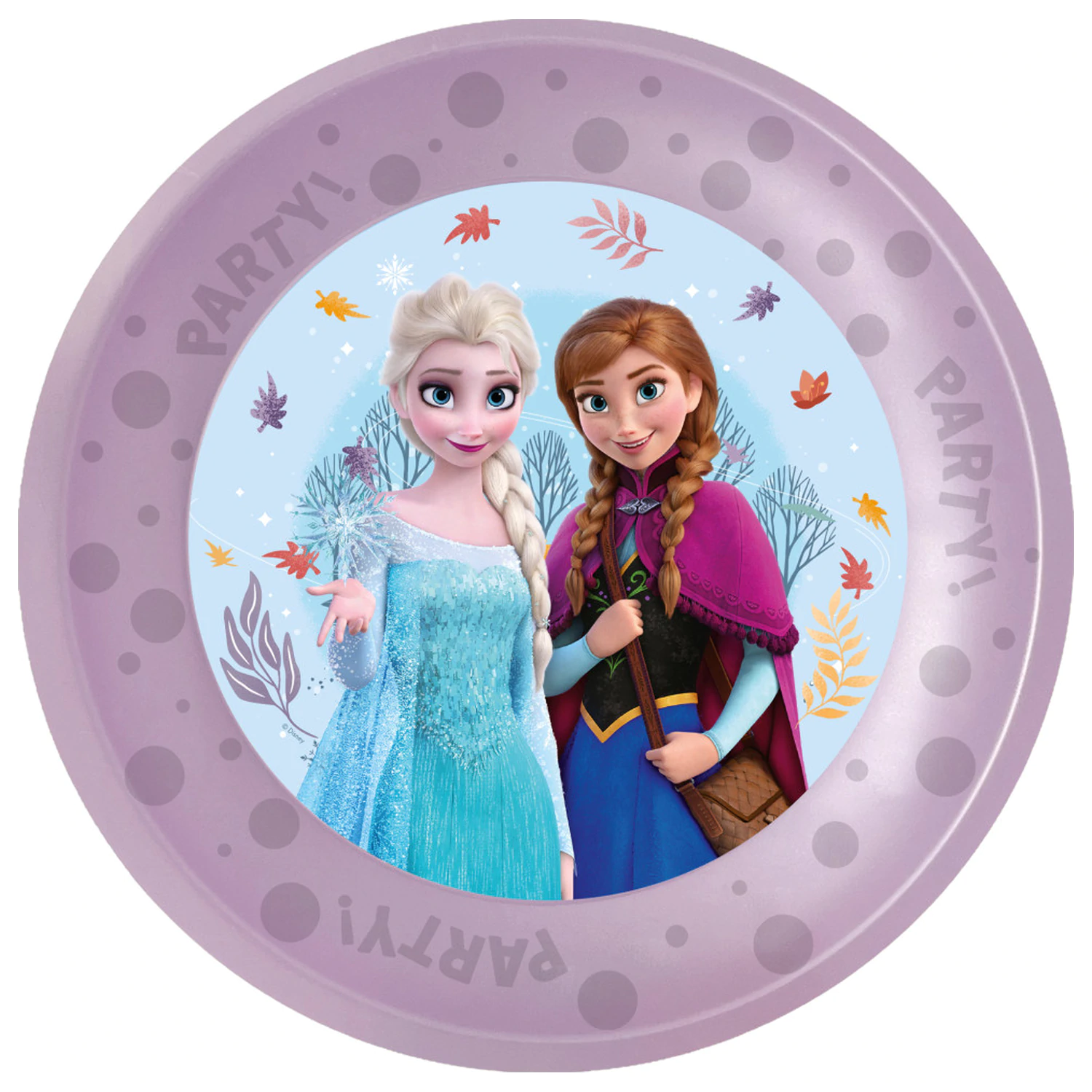 Disney Frozen Idyllic Wonder micro premium Kunststoffteller flach 4-teiliges Set 21 cm Produktfoto