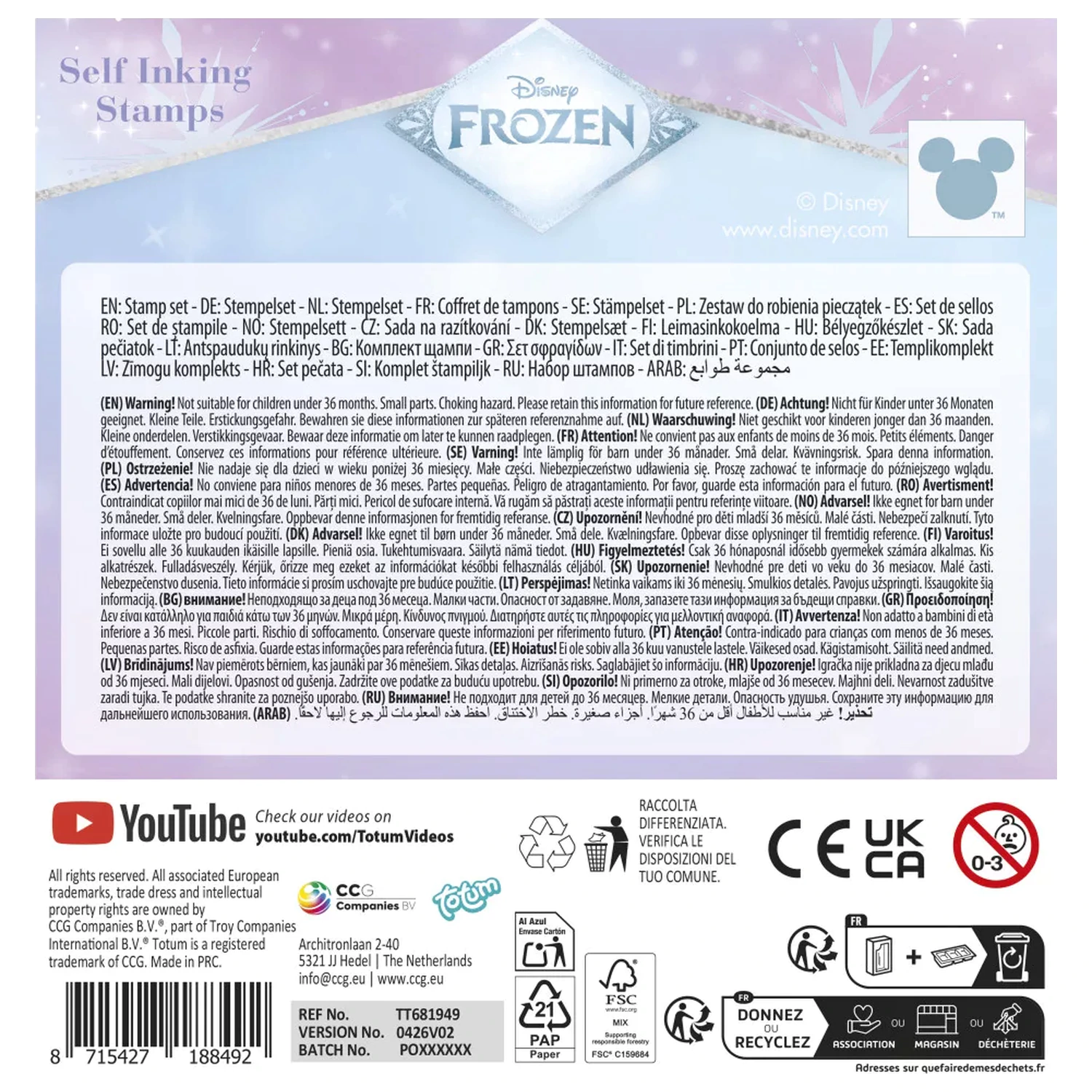 Disney Frozen Magic Stempel Set 12-teilig Produktfoto